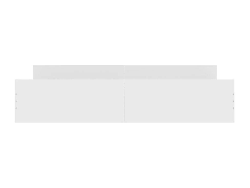 Bed frame with headboard/footboard, white, 200x200 cm, TETA55578