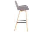 Bar stool - Fabric / Wood - Grey - Boisona FWQI69364