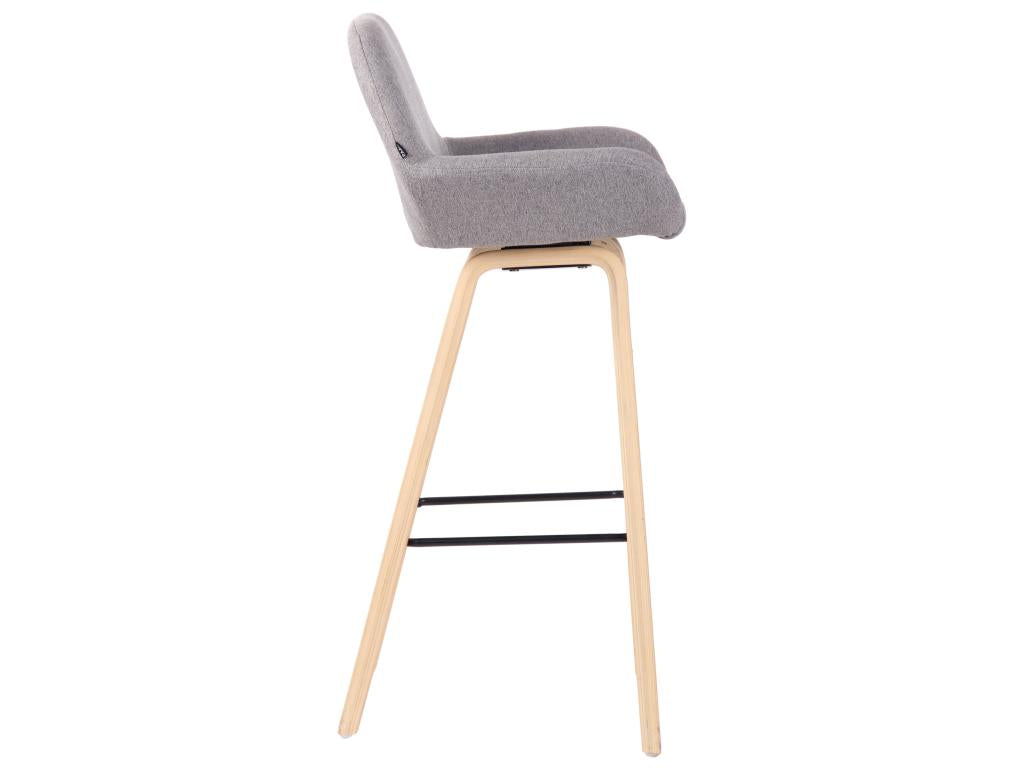 Bar stool - Fabric / Wood - Grey - Boisona FWQI69364