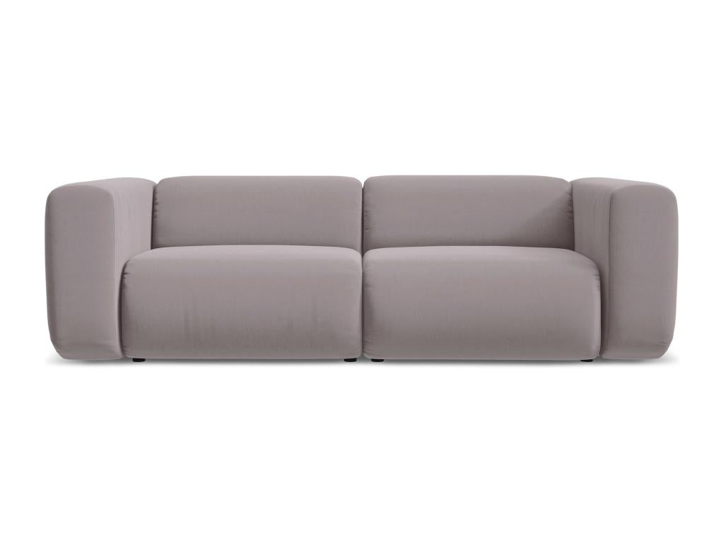 Modular 3-seater velvet sofa - lavender - Elariva DBUM32134