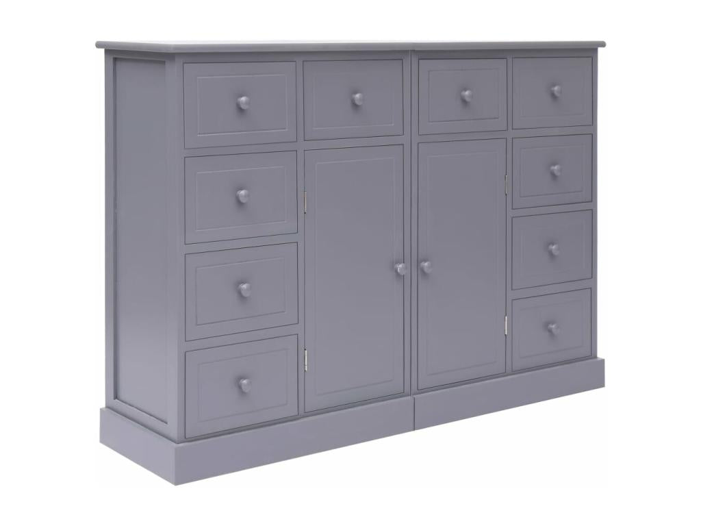 Buffet with 10 drawers, Grey, 113x30x79 cm, Wood, RKWL40477