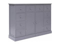 Buffet with 10 drawers, Grey, 113x30x79 cm, Wood, RKWL40477