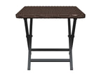 Elariva Premium - Folding table, brown, 45x35x32 cm, woven resin, IKOP47672