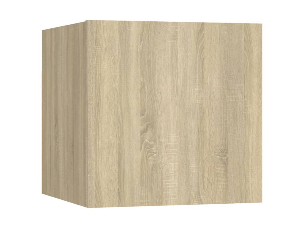 2-piece floating bedside tables, oak, 30.5x30x30 cm, GIYM73233