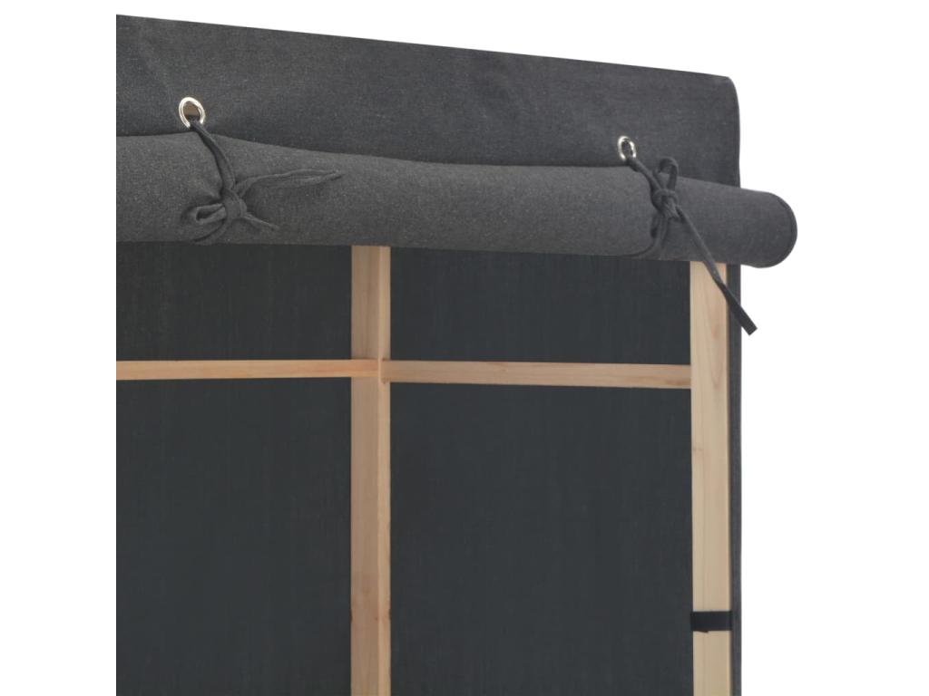 Grey Wardrobe 79x40x170 Fabric 2 PIPT97913