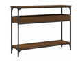 Console table with shelf, brown oak, 100x29x75 KGYH42716