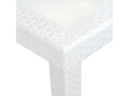 Elariva - White Garden Table 150x90x72 cm Plastic Rattan Look QJSU16909