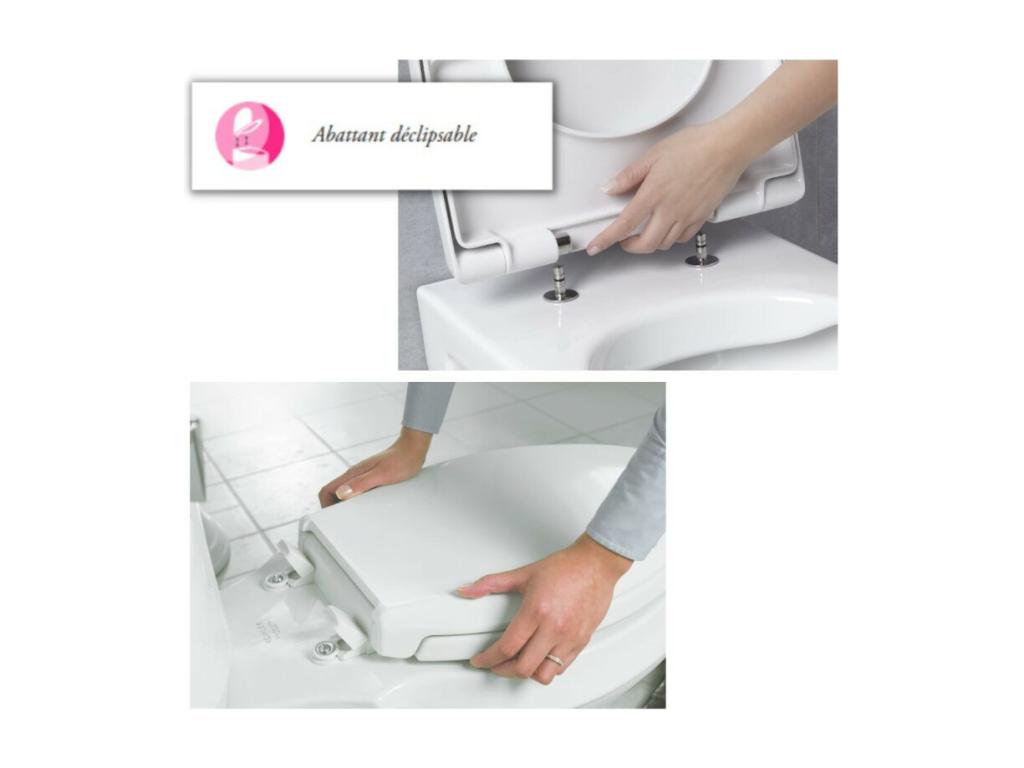 Floor-mounted toilet with standard seat TFBQ23338