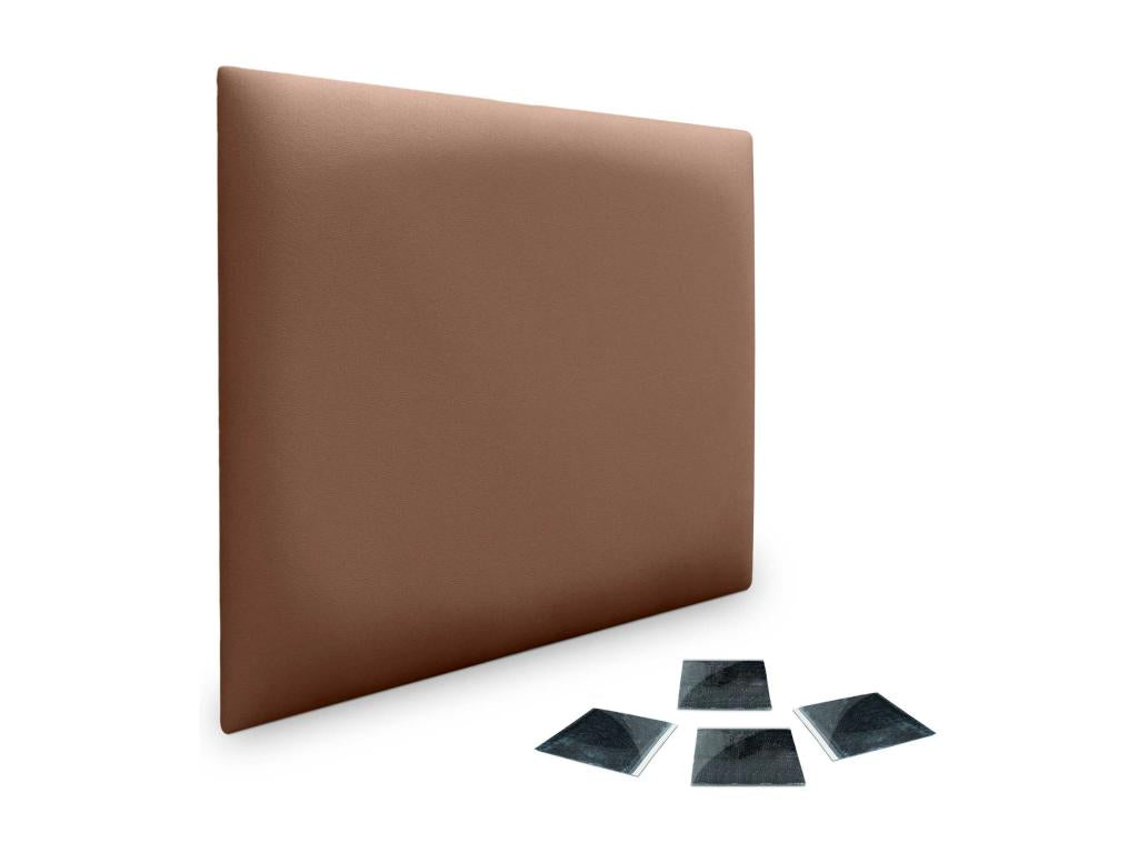 Pack of 1 Boisona eco-friendly faux leather padded wall panel, self-adhesive, for soundproofing, absorbent, clay-colored, 60x60 cm x1 CJXS21064