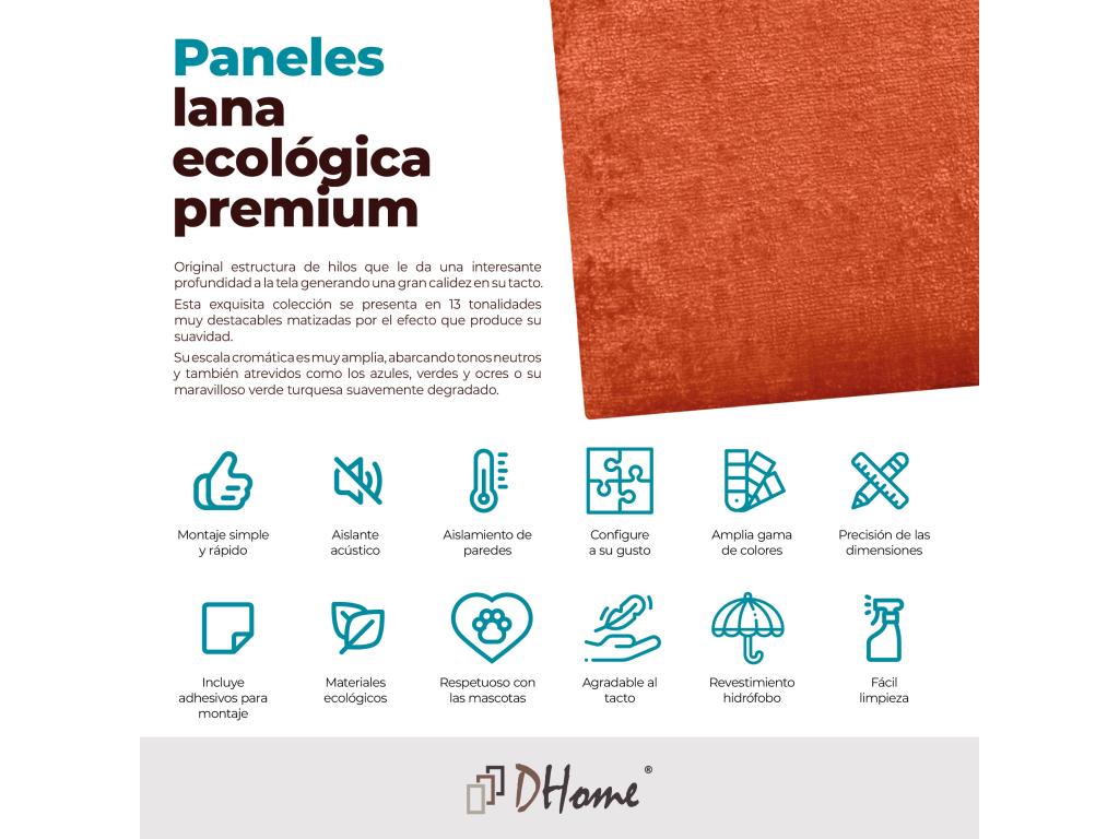 Elariva Pack of 8 self-adhesive acoustic wall panels made of eco-friendly wool, shock-absorbing protection, 60x30 cm x8 XIIO82816