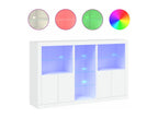 Buffet with white LED lights, 162x37x100 cm, QXQF76741