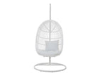 Oval Hanging Chair, White Steel - Boisona FBGM75165