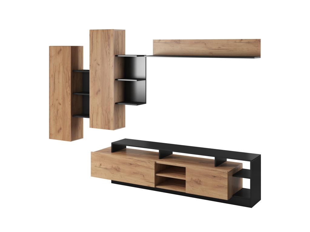 5-piece wall unit set, 260x44x120 cm, White, FQZK55235