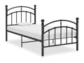 Black Metal Bed Frame 100x200 cm MFAV14196