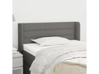 Headboard with wings, Dark Grey, 83x16x78/88 cm, Fabric ZLBX76164