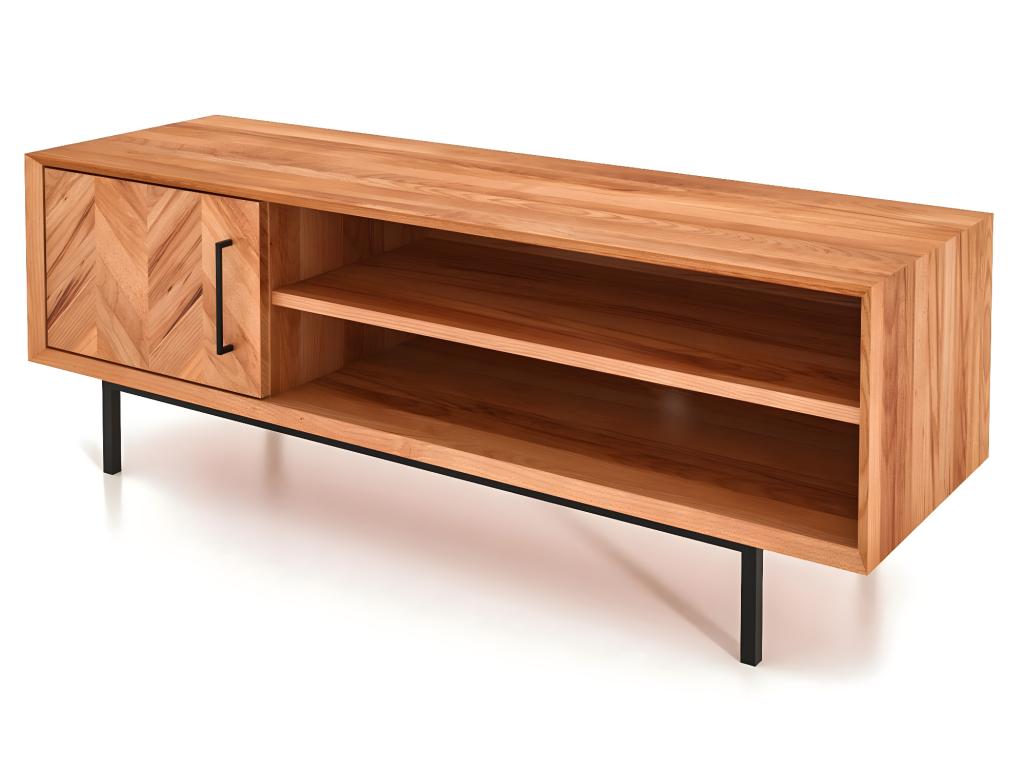 Elariva - TV unit with doors in natural oiled beech heartwood VRVJ21338
