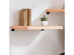 Wall shelf 60x60x2-6 cm untreated solid oak wood DGCQ67466