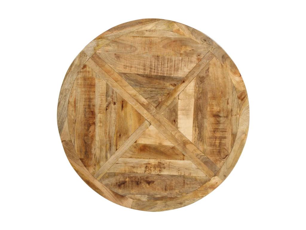 Dining table 110x75 cm solid raw mango wood UHON08936