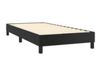 Boisona bed base with black 90x190cm faux leather mattress UAEO49619