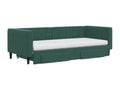 Daybed with pull-out bed and drawers, dark green, 90x200cm, velvet, YKZZ68616