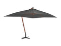 Cantilever parasol with wooden pole, 400x300 cm, Anthracite, UHTT48085
