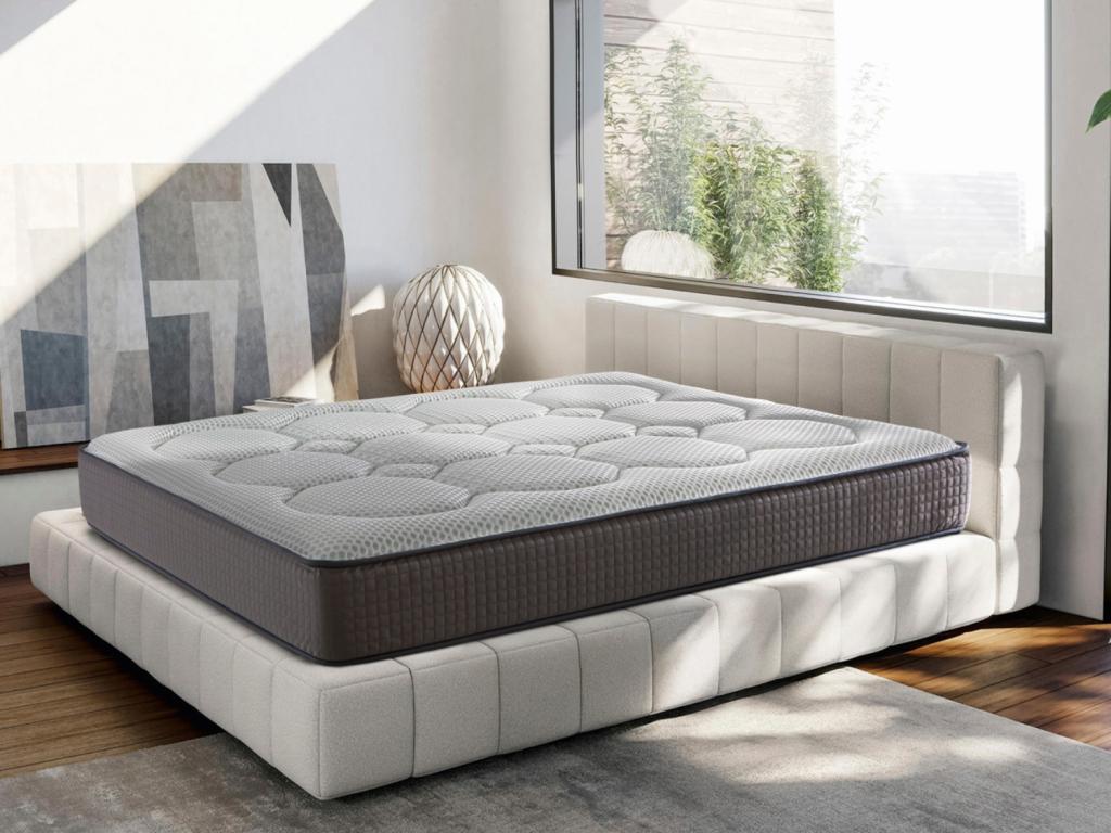 Mattress 135x190 cm, 22 cm thick - Memory foam - High adaptability - Firm and elegant - 2 sides Summer/Winter LLND21275