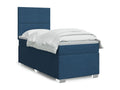 Bed base with mattress, blue, 80x200 cm, fabric, VJBV68158