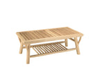Elariva - Rectangular teak coffee table with double top UKCX38673