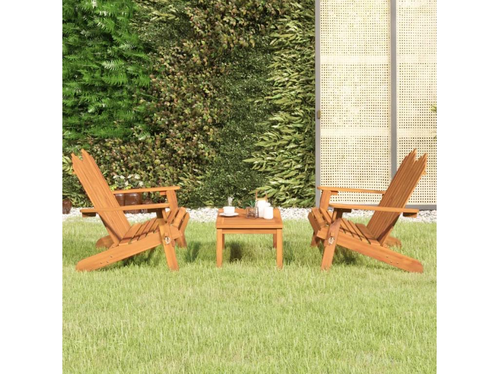 3-piece solid wood garden furniture set DJVV13090
