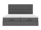 Boisona bed frame with dark grey mattress 160x200cm fabric SQOZ31093