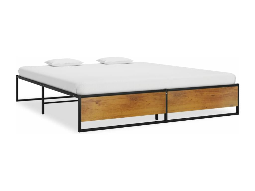 Black Metal Bed Frame 160x200 cm BIAN90391