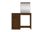 Dressing table and mirror, brown oak, 90x50x132.5 cm, engineered wood, SALS59701