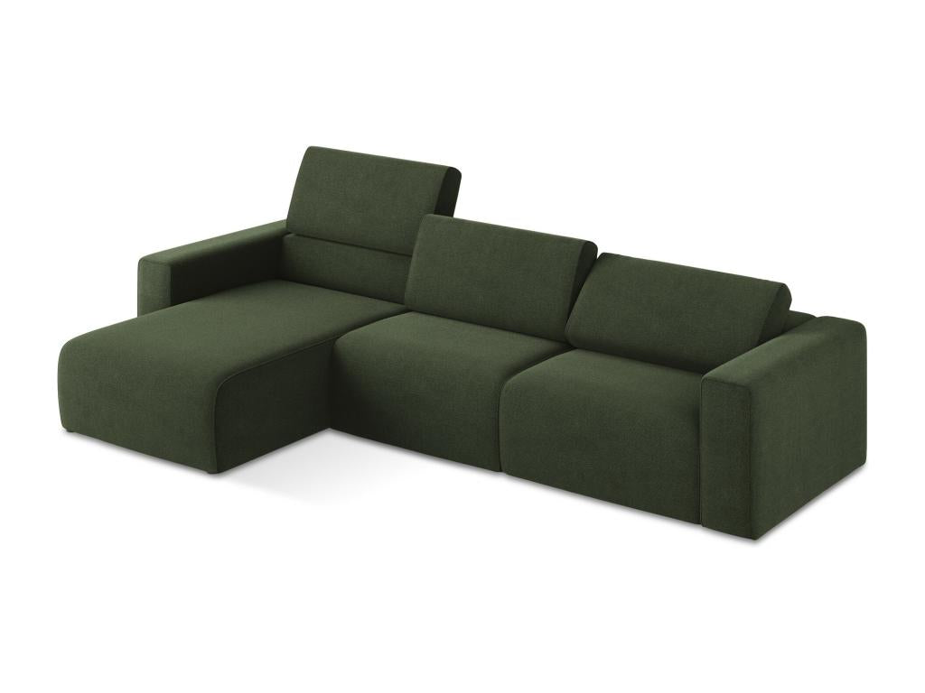 Modular corner sofa, left-hand facing, in olive - Elariva PFTS58088