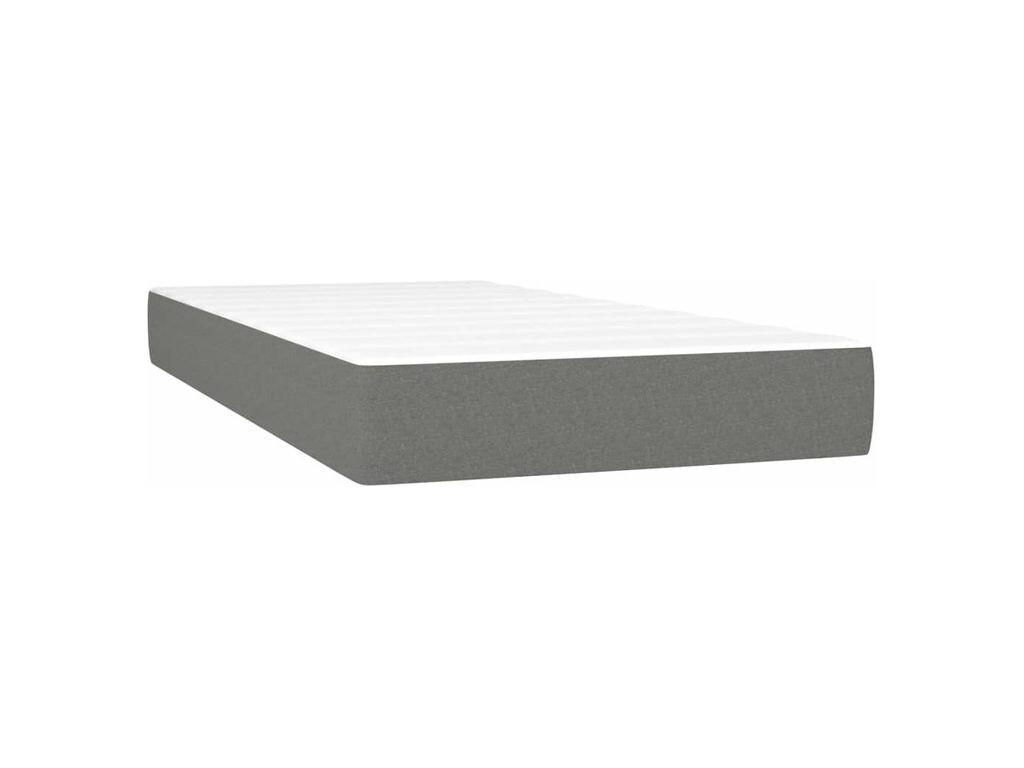 Boisona bed base, mattress, and LED light, Dark Grey, 90x200 NKSE34708