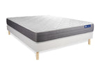 Latex and memory foam mattress set 160x200 cm 5 comfort zones white slatted base VSAY69503