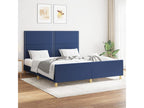 Blue bed frame without mattress, 160x200 cm, fabric, ESQF02922