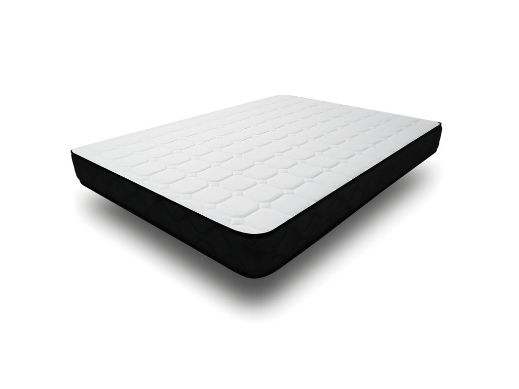 Foam Mattress Set - 140x190cm - Memory Foam Top Layer - Black Slatted Base DNBV42970