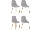 Boisona - Set of 4 light grey plastic dining chairs OYPB89205