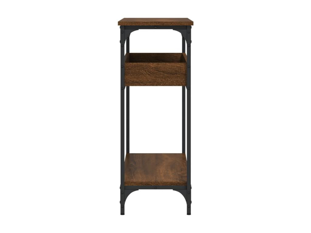 Console table with shelf, brown oak, 100x29x75 KGYH42716