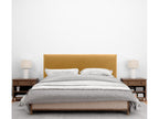 Boisona Smooth Velvet Headboard 150x115 with Bed Legs 150/160 - Mustard GNZR28585