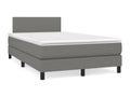 Bed base with LED mattress, dark grey, 120x190 cm, fabric UPKP93152