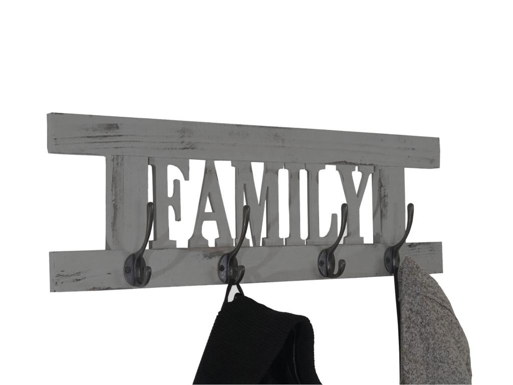 Elariva-C60 grey wall-mounted coat rack QENK34692