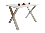 Elariva Premium Wooden Kitchen Table Dining Table X Silver 80 - 110 - White VZYL06180