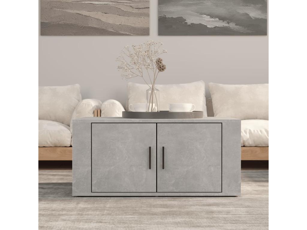 Coffee table, concrete grey, 80x50x36 cm, engineered wood, SQIQ07615