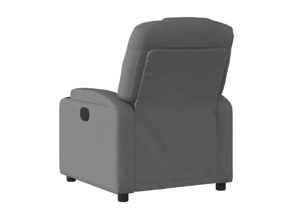 Electric Recliner Chair Dark Grey Fabric IVNY84480