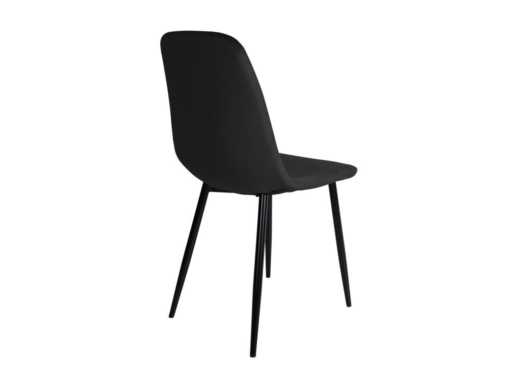 Dining chair - Velvet / Metal - Black - Boisona BLUU43125