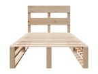 Bed frame without mattress 90x200 cm solid pine wood AVCC07924