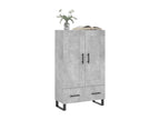 Highboard, concrete grey, 69.5x31x115 cm, engineered wood, LSOX40357