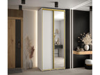 3-DOOR SLIDING WARDROBE 235.2/120/60 2 doors White/White/Gold GLNL71918