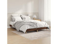 Bed frame without mattress, brown oak, 140x190 cm, WMIS16994
